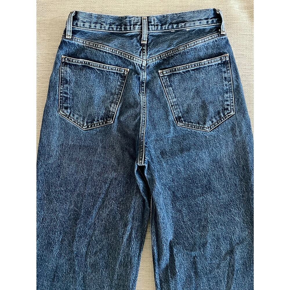 AGOLDE Dame High Rise Wide Leg Size 26 Control Jeans Cuffed Rigid Denim - Picture 8 of 8